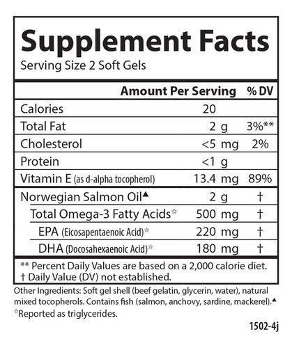 Carlson Labs Aceite De Salmon Omega 3 500mg 180 + 50caps Sabor Sin Sabor