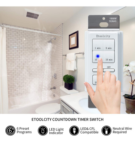 Interruptor De Temporizador Para Ventilador De Baño