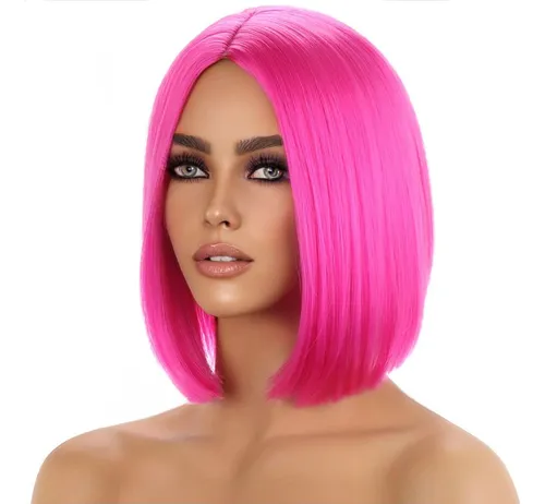 Pink bob wig discount