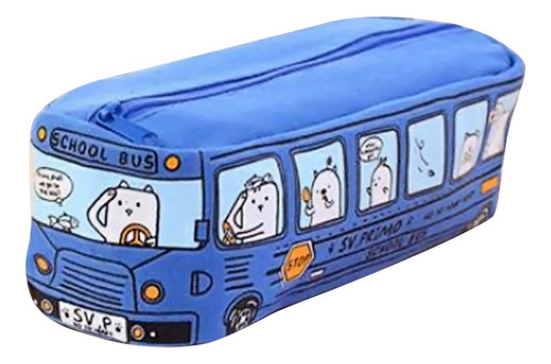 Estuche Para Lápices E Students Kids Cats, Autobús Escolar,