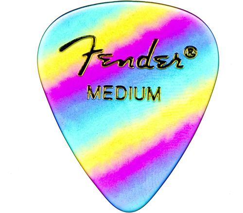 Fender Graphic Guitar Picks 351 Shape, Arcoíris, Mediano, De