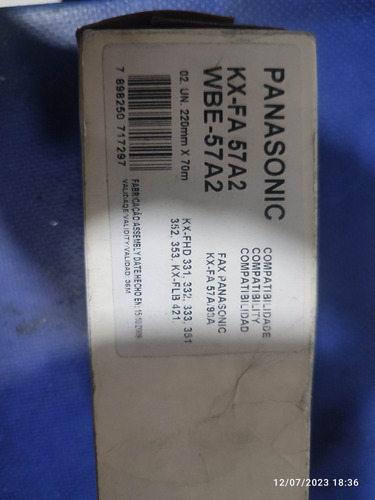 Rollo Panasonic Kx- Fa 57 A2 Wbe-57 A2 331 332 333 351 353cs