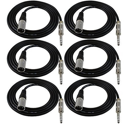 Gls Audio 6 Pies Cable Patch Cords - Xlr Macho A 1/4  Trs Ca