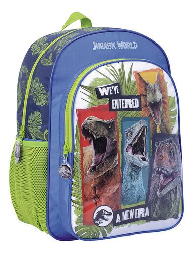 Jurassic world mochila 16 espalda -nueva era Azul