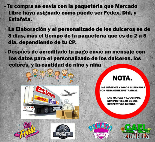45 Pz Dulceros Personalizado Fiestas Recuerdos Flamingos!!
