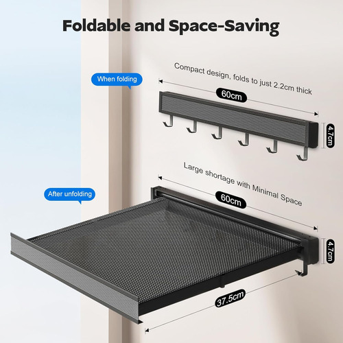 Toallero De Pared Que Ahorra Espacio, Toallero Plegable De A