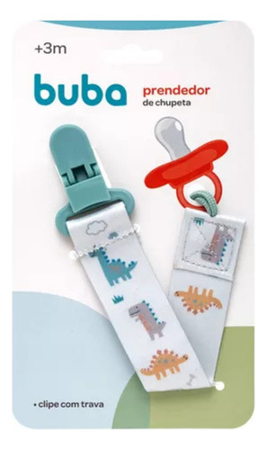 Prendedor De Chupeta Buba Zoo 26cm Comp/clipe Com Trava