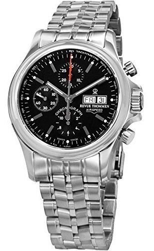 Revue Thommen Air Speed ¿¿pilot Dial Negro De Acero