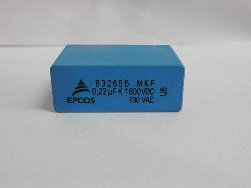 Imagem 3 de 3 de Capacitor Filme Epcos B32656 Mkp 0.22 Uf K 1600 Vdc 700 Vac