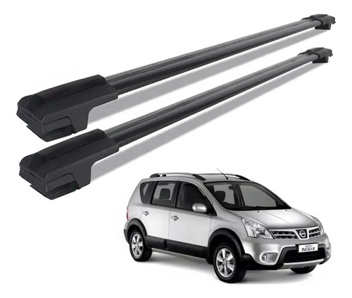 Travessa Rack De Teto Nissan Livina X-gear 2013 Preto 45kg