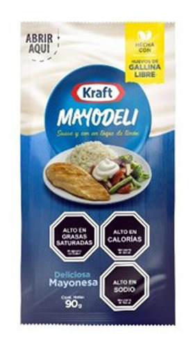 Mayonesa Kraft Deli Sachet 18 X 90 Gr