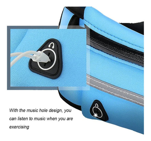 Pu Riñonera Deportiva Unisex Con Cinturón Elástico
