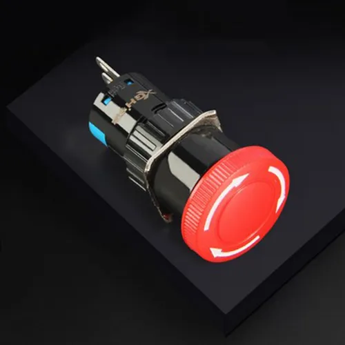 16mm Enclavamiento Interruptor De Botón De Parada De