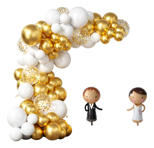 Kit Globos Decoracion De Boda Arco Globos De Nupcias Novios