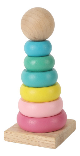 Juguete Apilable De Madera Para Bebés, Educativo, Colorido