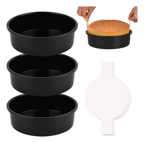 Molde Para Tartas Huakener De 6 Pulgadas, Juego De 3 Moldes