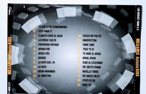 Antonio Ríos Cd Nuevo Original Megamix Con Nunca Me Faltes