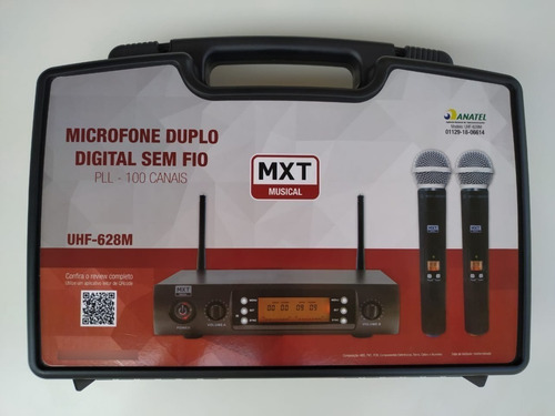 Imagem 4 de 9 de Microfone Sem Fio Duplo Ufh Digital, Modelo 628