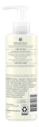 Limpiador Nutritivo De Avena Aveeno Calm And Restore 232 Ml