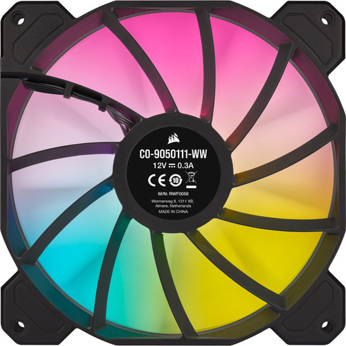 Imagen 4 de 10 de Cooler Gabinete Corsair Sp140 Rgb Elite Black 140mm