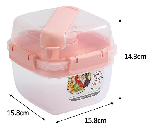 Recipiente De Almoço Para Salada, Tigelas De Salada Rosa