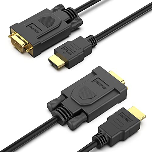 Cable Hdmi A Vga, Benfei, Paquete De 2 Cables Hdmi A Vga De