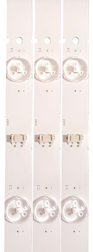 Kitx3 Tiras De 7 Leds Hitachi Cdh-le32fd18 60,7cm 3v