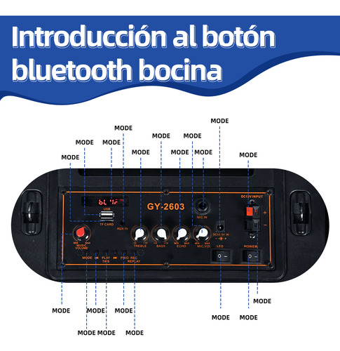 Bocina Bluetooth Inalámbrica Audio Altavoz Bocinas Para Exterior Baterías De Litio Recargables Subwoofer Altavoz Bluetooth Con Micrófonos Rgb Luces Radio Fm
