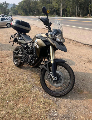 F800 Gs , Marrom , 2013 Com Baús Lateral E Baú Traseiro