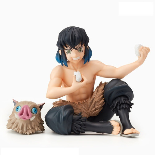 Imagen 3 de 4 de Figura Inosuke Hashibira Sentado - Kimetsu No Yaiba