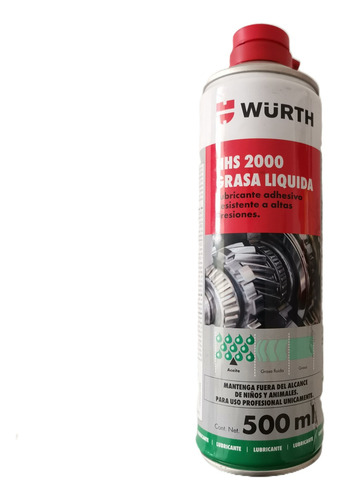 Grasa Líquida Hhs 2000 Wurth 500ml Resistente Alta Temperat.