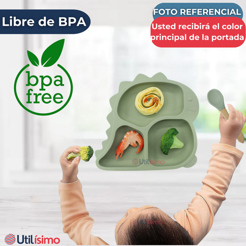 Set Alimentación Silicona Bebé 6 Piezas De Forma Libre Bpa