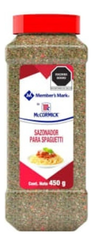 Sazonador Para Spaghetti Member's Mark By Mccormick 450 Grs