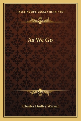 Libro As We Go - Warner, Charles Dudley