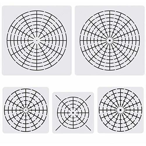 5 Plantillas De Plástico De Mandala Para Pintar, Herra...