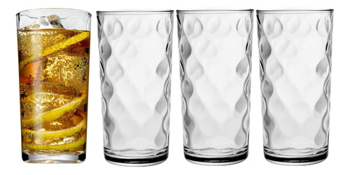 Set X 4 Vasos Vidrio Tragos Agua Licuado Jugo Pasabahce