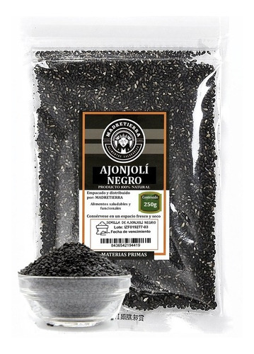 Semilla De Ajonjolí Negro X250g (1/2 Libr - g a $17