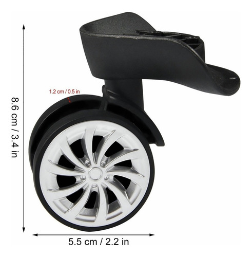4pcs Rueda Giratoria De Repuesto Para Equipaje Universal,abs