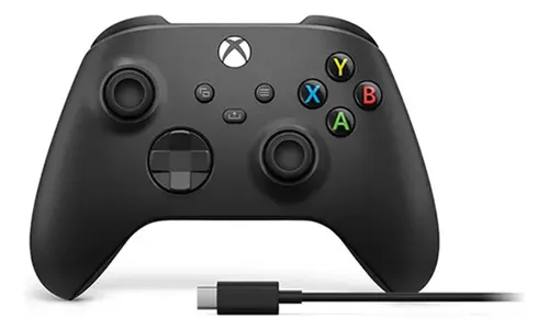 Controle Xbox sem Fio (Carbon Black) + Cabo USB-C