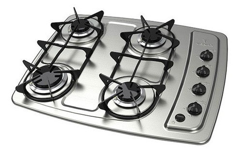 Cooktop Fogão Inox Gás Automático 4 Bocas Venax Cookinox