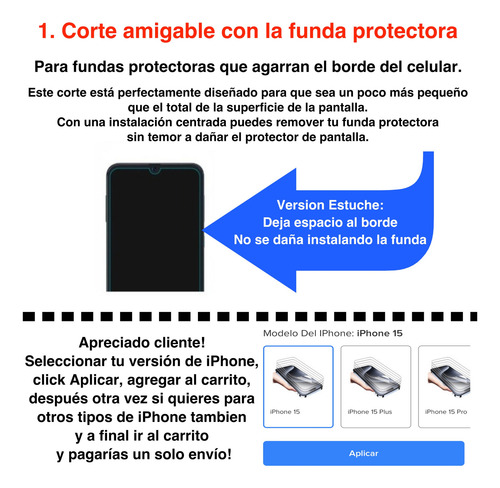 Protector Pantalla Hidrogel Hd Para Todo iPhone Plus Pro Max