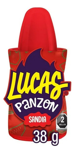 21 Pza Dulce Paleta Lucas Panzón Sabor Sandía Con Salsa De C