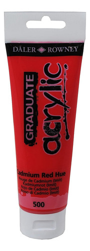 Tinta Acrilica Daler Rowney Graduate 120ml Cor 500 Cadmium Red Hue