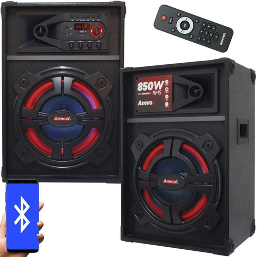 Caixa De Som Amplificada Amvox 850w Aca 1212 New X Bluetooth