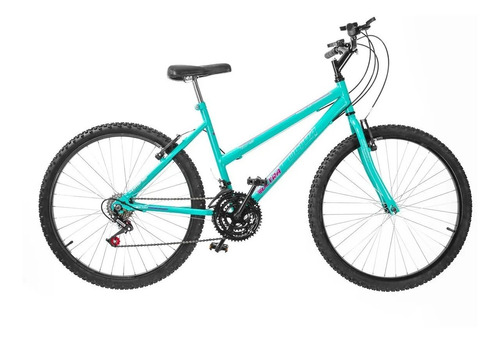 Bicicleta  de passeio Ultra Bikes Bike Aro 26 18 marchas freios v-brakes cor verde-anis