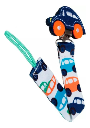 Prendedor De Chupeta Carrinho Buba Azul