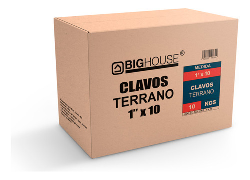 Clavos Terrano 1 X Caja 10kg Bighouse