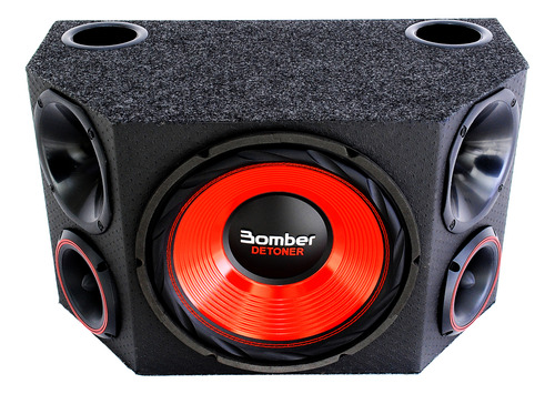 Caixa Som Automotivo Sub Bomber Detoner 12 Pol Vermelho