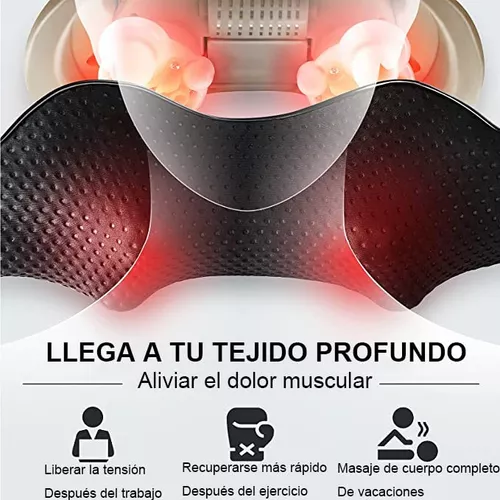 Masajeador Cuello Cervical Relajacion Total Hombros Calor Color Negro