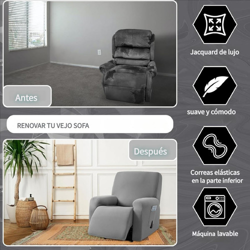 Funda Elástica Para Silla Reclinable De 4 Piezas